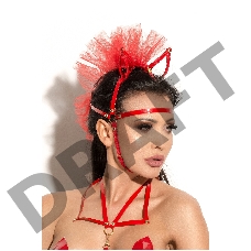 Маска с ушками Me Seduce Queen of hearts Allure, красная, OS