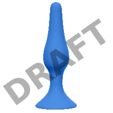 Синяя малая анальная пробка Slim Anal Plug Small - 10,5 см.