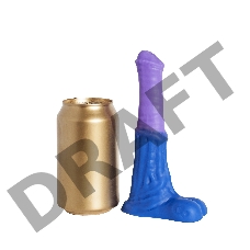 Сине-сиреневый фаллоимитатор Пегас Mini - 17 см.