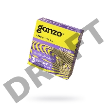 Презервативы Ganzo Sense, тонкие, латекс, 18 см, 3 шт