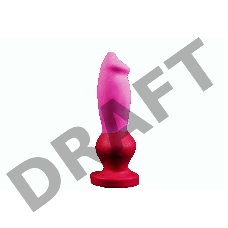 Розово-красный фаллоимитатор Стаффорд medium - 24 см.