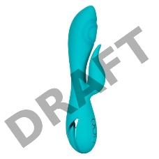 Бирюзовый вибратор Santa Monica Starlet с пульсирующим воздействием