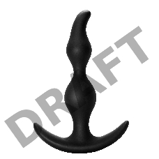 Чёрная анальная пробка Bent Anal Plug Black - 13 см.
