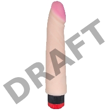 Реалистик-вибромассажер телесного цвета - 22,7 см.