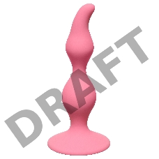 Розовая анальная пробка Curved Anal Plug Pink - 12,5 см.