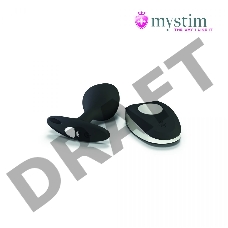 Черная пробка Mystim Rocking Vibe S с возможностью подключения к электростимулятору - 9,7 см.