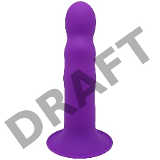 Дилдо на присоске с двойной плотностью с рельефной головкой HITSENS 03 LILA ADRIEN LASTIC DILDO DUAL DENSITY 