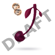 Вагинальный шарик JOS CHERRY, силикон, бордовый, 14,5 см