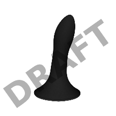 Небольшой дилдо на присоске с двойной плотностью Hitsens S05 Black ADRIEN LASTIC DILDO DUAL DENSITY 