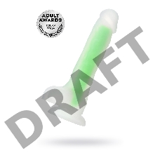 Фаллоимитатор, светящийся в темноте, Beyond by Toyfa Dick Glow, силикон, прозрачный, 18 см