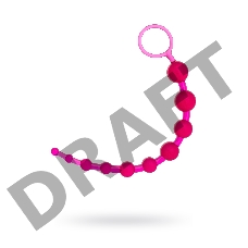 Анальная цепочка TOYFA, PVC, розовый, 30 см