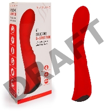 Красный вибромассажер 6 Silicone G-Spot Fun - 19,1 см.
