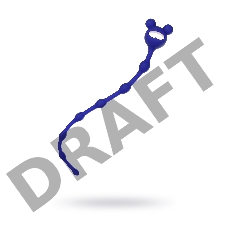 Анальная цепочка ToDo by Toyfa Froggy, силикон, синяя, 27,4 см, Ø 1,4 см