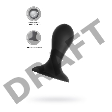 Анальная втулка Erotist Hidro S, силикон, чёрный, 8,5 см