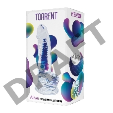 Фаллоимитатор на присоске Torrent Jelly Dildo прозрачный