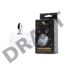 Анальная втулка металлическая с хвостом зайчика