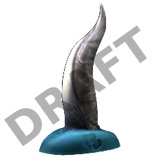 Черно-голубой фаллоимитатор Дельфин small - 25 см.
