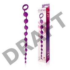 Фиолетовая фигурная анальная цепочка Cosmo - 32 см.