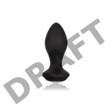 Черная анальная вибропробка с кристаллом Vibrating Petite Crystal Probe - 9,5 см.