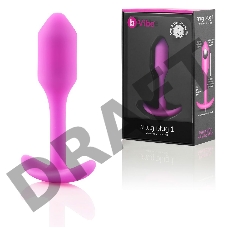 Розовая пробка для ношения B-vibe Snug Plug 1 - 9,4 см.