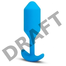 Голубая вибропробка для ношения B-vibe Snug Plug 3 - 12,4 см.