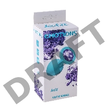 Малая голубая анальная пробка Emotions Cutie Small с фиолетовым кристаллом - 7,5 см.