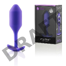 Фиолетовая пробка для ношения B-vibe Snug Plug 2 - 11,4 см.