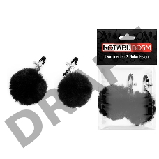 Зажимы для сосков с черным пушком