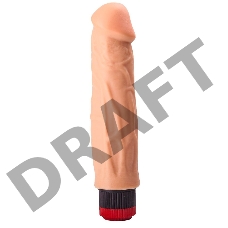 Гелевый вибратор с чётко прорисованной головкой - 18,5 см.