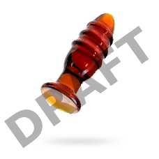 Анальная втулка Sexus Glass, стекло, коричневая, 12,5 см, Ø 4 см