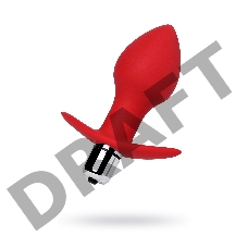 Анальная вибровтулка ToDo by Toyfa Glam, силикон, красная, 9,7 см, Ø 4 см