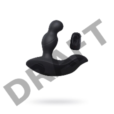 Стимулятор простаты Levett Louis с вращающейся головкой, силикон, черный, 13 см