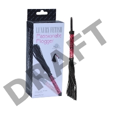 Аккуратная плетка с красной рукоятью Passionate Flogger - 39 см.