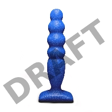 Синий анальный стимулятор Large Bubble Plug - 14,5 см.