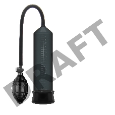 Черная вакуумная помпа Erozon Penis Pump с грушей
