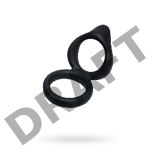 Двойное эрекционное кольцо на пенис Levett Victor, силикон, черное