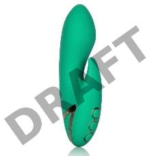 Зеленый вибромассажер-кролик Sierra Sensation - 15 см.