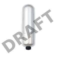 Серебристая вибропуля Mady - 6 см.