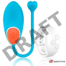 Голубое виброяйцо с белым пультом-часами Wearwatch Egg Wireless Watchme