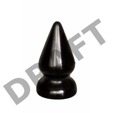 Чёрный анальный плаг MAGNUM 0 - 10 см.