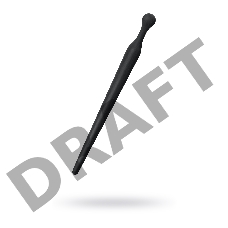 Уретральный плаг Black & Red by TOYFA, силикон, черный, 10 см