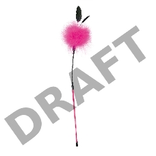 Sweet Caress Хлыст с розовым помпоном и перьями