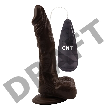 Вибратор CNT 8.5'' Vibrating Beginner Dildo Brown CNT-180082D