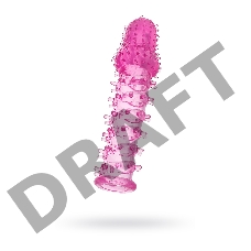 Насадка на пенис с ворсинками TOYFA , TPE, розовая, 13,5 см