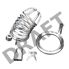 Металлическая клетка Deluxe Сhastity Сage с замком