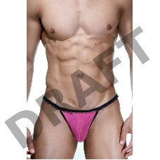 Трусы мужские стринги розово-черные
