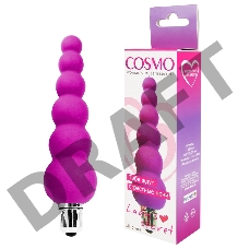 Розовый анальный вибромассажер-елочка - 12 см.