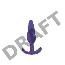 Фиолетовая анальная втулка - 9,5 см.