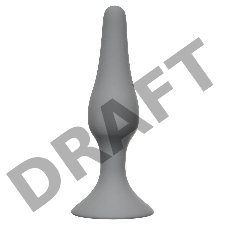 Серая анальная пробка Slim Anal Plug XL - 15,5 см.