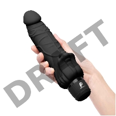 Реалистичный черный вибратор с клиторальным стимулятором 7 Realistic Vibrator